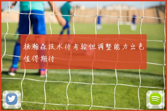 杨瀚森技术待考验但调整能力出色值得期待